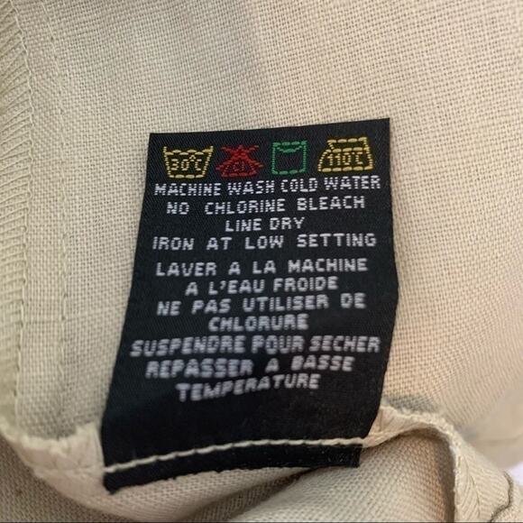 TRIBAL beige linen collared jacket blazer with large wooden buttons size 6 - Picture 7 of 7